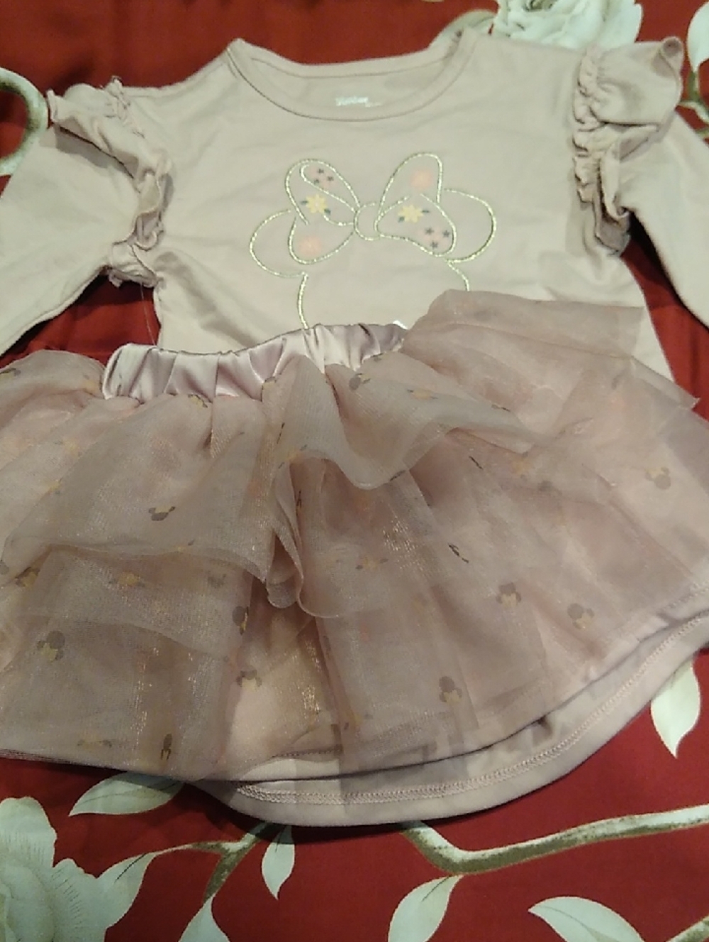 Disney Mauve Tulle Bow Matching Set